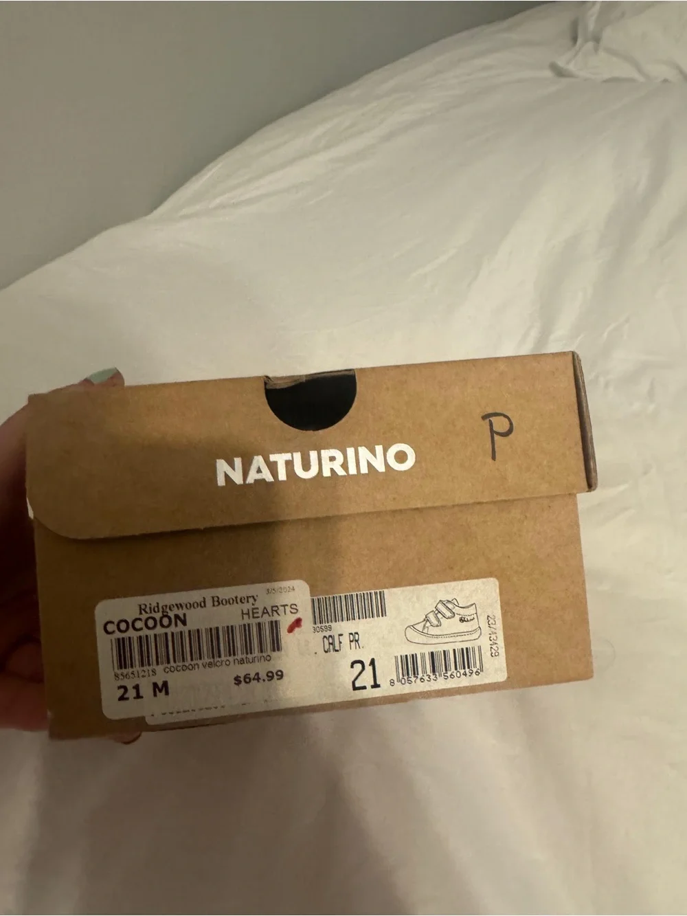Naturino Toddler Velcro Sneakers in Pastel Multi Heart Print